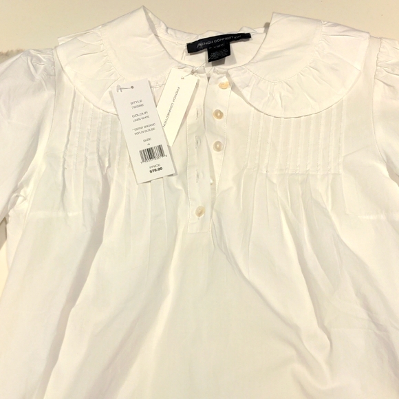 French Connection Estiny organic poplin blouse,NWT,4 - Picture 6 of 8